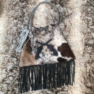 Holy Cow Couture Hair on Hide Fringe Purse